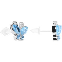 Acrylic Blue Gem Butterfly Plastic Stud Earrings Acrylic Blue Gem Butterfly Plastic Stud Earrings