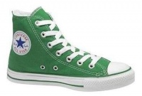 Converse Chuck Taylor All Star Hi Top Kelly Green Canvas Shoes with Extra Pair of Green Laces men's 12