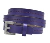 Purple Triple Wrap Belt Buckle Stitched Leather Bracelet Fashion Cool Strap Punk