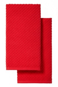 Cotton Craft -2 Pack Terry Waffle Weave Kitchen Towels Tomato Red -100% Pure Cotton-Highly Absorbent Cotton Craft -2 Pack Terry Waffle Weave Kitchen Towels Tomato Red -100% Pure Cotton-Highly Absorbent