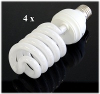 Cowboystudio Full Spectrum Light Bulb- Four 45W Photography Photo CFL 5500K - Daylight balanced pure white light