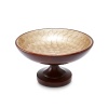 Julia Knight Wood Jewels Pedestal Bowl, 11.5