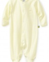 Noa Lily Unisex-Baby Newborn Striped Duck Themed Footie, Yellow/White Stripe, 9 Months