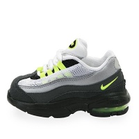 Nike Kids Little Max 95 (Td) Black Neon Yellow 311525-036 (9 toddler m, White/Neon Yellow-Black-Anthracite)