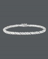 Exemplify elegance. This stunning tennis bracelet by B. Brilliant highlights sparkling, marquise-cut cubic zirconias (7-1/5 ct. t.w.) set in sterling silver. Approximate length: 7-1/4 inches.