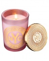 From a uniquely New York collection of scents, this feminine, floral-scented candle pervades the air with elegance.  · Paperwhite, iris, rose, with soothing chamomile  · Made of the finest wax and wicks  · In sturdy, tinted glass container  · Gilt metal cap keeps scent from fading  · Burn time, approx. 60 hours 