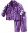 adidas Baby-Girls Infant Pretty Wind 2 Piece Set, Dark Purple, 3 Months