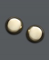 Round out your look with shiny stud earrings. Crafted in 14k gold, these dome-shaped stud earrings add a subtle hint of polish. Approximate diameter: 1/2 inch.