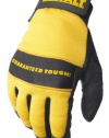 Dewalt DPG20XL All Purpose Synthetic Leather Palm Spandex Back Velcro Wrist Work Glove, X-Large