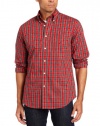 Nautica Men's Long Sleeve Button Down Tartan Plaid