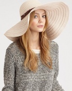 A breezy woven straw design, crafted in a chic wide-brim silhouette.Polyester/cottonMade in USA