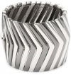 Kenneth Cole New York Modern Edge Silver and Hematite Segmented Stretch Bracelet