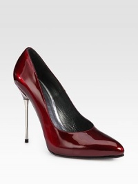 A piercing metal heel elevates this sexy pump, crafted in Spain of lustrous patent leather. Metal heel, 5 (125mm)Patent leather upperLeather lining and solePadded insoleMade in Spain A piercing metal heel elevates this sexy pump, crafted in Spain of lustrous patent leather. Metal heel, 5 (125mm)Patent leather upperLeather lining and solePadded insoleMade in Spain
