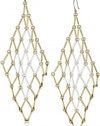 Lucky Brand Two-Tone Mesh Bar Earrings