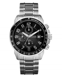 Classic good looks you can't deny: a chronograph watch by GUESS. Classic good looks you can't deny: a chronograph watch by GUESS.