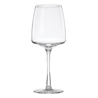 A glass of white wine is a great way to relax at the end of a hectic day. Simple shapes with clean lines distinguish this versatile line of glass stemware. A glass of white wine is a great way to relax at the end of a hectic day. Simple shapes with clean lines distinguish this versatile line of glass stemware.