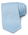 A timeless classic, this pindot patterned silk tie from Ike Behar is a wardrobe staple.