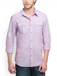 GUESS Logan Long-Sleeve Classic Two-Pocket Shi GUESS Logan Long-Sleeve Classic Two-Pocket Shi