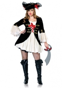 Leg Avenue Women's Captain Swashbuckler Includes Coatdress With Sleeves And Skirt Leg Avenue Women's Captain Swashbuckler Includes Coatdress With Sleeves And Skirt