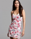 Mix up your bedtime look with this polka dot and floral printed chemise from Calvin Klein.