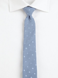 A subtle, sophisticated dot pattern, crafted in Italy from a luxurious blend of wool and silk.About 2½ wide57% wool/43% silkDry cleanMade in Italy A subtle, sophisticated dot pattern, crafted in Italy from a luxurious blend of wool and silk.About 2½ wide57% wool/43% silkDry cleanMade in Italy
