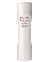 Shiseido The Skincare Rinse-Off Cleansing Gel. A refreshing gel cleanser that effectively absorbs makeup, oil, and impurities while maintaining vital moisture in skin. Rinse away for a thoroughly cleansed, perfectly comfortable complexion. Use daily morning and evening. Shiseido The Skincare Rinse-Off Cleansing Gel. A refreshing gel cleanser that effectively absorbs makeup, oil, and impurities while maintaining vital moisture in skin. Rinse away for a thoroughly cleansed, perfectly comfortable complexion. Use daily morning and evening.