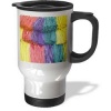 Yap. Pattern of womans grass skirt - OC18 MDE0042 - Michael DeFreitas - 14oz Stainless Steel Travel Mug