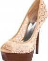 bebe Women's Chantal Open-Toe Pump