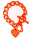 Juicy lovers rejoice: bold new starter bracelets are in the building. This neon orange style kicks your look into high gear. By Juicy Couture.