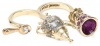 Betsey Johnson Morocco Adventure Teapot and Teacup Two-Finger Ring, Size 6