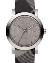 Burberry Swiss Made Check Fabric Strap Watch for Men / Unisex Watch