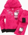 An adorable crown Hello Kitty graphic make these cozy pants perfect for your little princess.