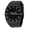 Skagen Men's 696XLTBLB Denmark Black Leather Black Dial Watch