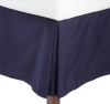 Fresh Ideas Tailored Poplin Bedskirt 14-Inch Drop King, Navy