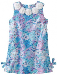 Lilly Pulitzer Girls 2-6X Little Shift Rosettes Dress, Worth Blue Dot Dot Hop, 3 Lilly Pulitzer Girls 2-6X Little Shift Rosettes Dress, Worth Blue Dot Dot Hop, 3