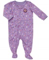 Keep your sweet blossom cozy while she slumbers in this floral footed coverall from Carter's.