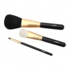 LIMITED Edition Ai (Love) Japanese KUMANO fude Luxury 3 pcs makeup brush set - Liquid Foundation - Powder - Lip - made in Japan