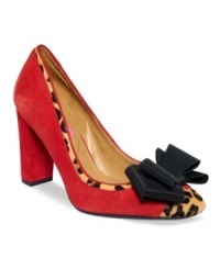 Complete with playful patterns and an oversized bow, Isaac Mizrahi New York's Lauren pumps are sure to up the glam factor of anything you pair them with. Complete with playful patterns and an oversized bow, Isaac Mizrahi New York's Lauren pumps are sure to up the glam factor of anything you pair them with.