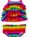 Carter's Baby-girls Infant 2 Piece Rainbow Swimsuit, Rainbow, 12 Months