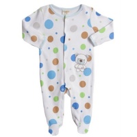 Absorba Newborn Boys (0-9 months) 1 piece polka dot blue layette sleeper set Absorba Newborn Boys (0-9 months) 1 piece polka dot blue layette sleeper set