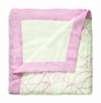 Aden + Anais Muslin Dream Blanket, Tranquility Leafy and White Aden + Anais Muslin Dream Blanket, Tranquility Leafy and White