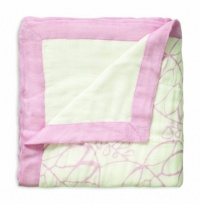 Aden + Anais Muslin Dream Blanket, Tranquility Leafy and White