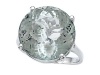 Genuine Green Amethyst Ring by Effy Collection® in 14 kt White Gold Size 7