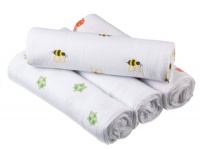 aden + anais 4 Pack 100% Cotton Muslin Swaddles, Life's a Hoot aden + anais 4 Pack 100% Cotton Muslin Swaddles, Life's a Hoot