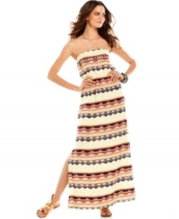 In collaboration with Brasilian musician Seu Jorge, this RACHEL Rachel Roy maxi dress channels the bold style of Brasil with it's bright, vibrant print -- perfect for standout daytime style! In collaboration with Brasilian musician Seu Jorge, this RACHEL Rachel Roy maxi dress channels the bold style of Brasil with it's bright, vibrant print -- perfect for standout daytime style!