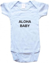 ALOHA BABY - HAWAII BABY - State-series - Blue Onesie / Baby T-shirt - size Medium (12-18M) ALOHA BABY - HAWAII BABY - State-series - Blue Onesie / Baby T-shirt - size Medium (12-18M)