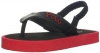 Polo Ralph Lauren Kids Waltor Flip Flop (Toddler/Little Kid),Black/Red,10 M US Toddler