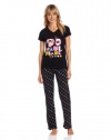 Paul Frank Women's Argyle Anchor and Julius Print Pajama