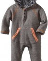 Splendid Littles Baby-boys Infant Colorblock Stripe Active Playsuit, Navy/Carrot, 12-18 Months