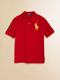 A classic polo shirt features signature Big Pony embroidery and an applied 3 patch for sporty style.Polo collarShort sleevesButton-frontUneven vented hemCottonMachine washImported Please note: Number of buttons may vary depending on size ordered. A classic polo shirt features signature Big Pony embroidery and an applied 3 patch for sporty style.Polo collarShort sleevesButton-frontUneven vented hemCottonMachine washImported Please note: Number of buttons may vary depending on size ordered.